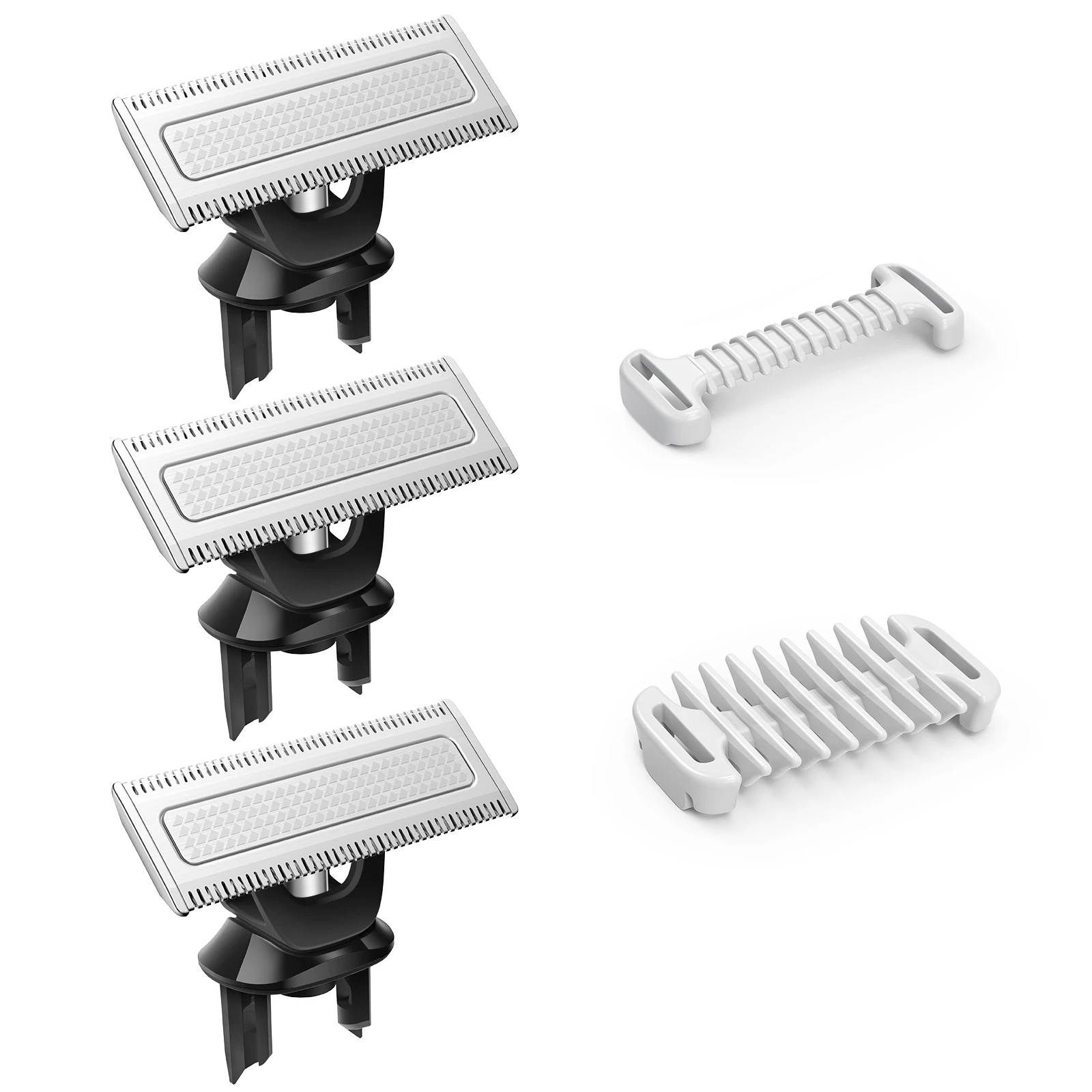 

Stainless Shaver Replacement Blade Fits With Oneblade QP2630/QP2520/QP2530, with Protective Clogs and 3mm Body Comb