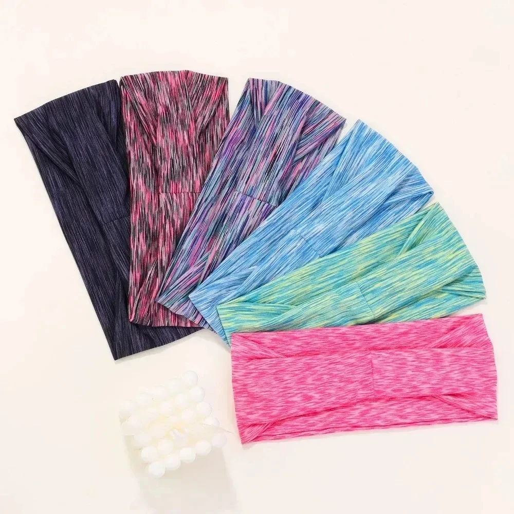 Unisex Rutschfestes Schweißabsorbierendes Breites Elastisches Stirnband Geeignet für Radfahren Yoga Laufen Fitness Tennis und Andere Sportarten – Detail 5