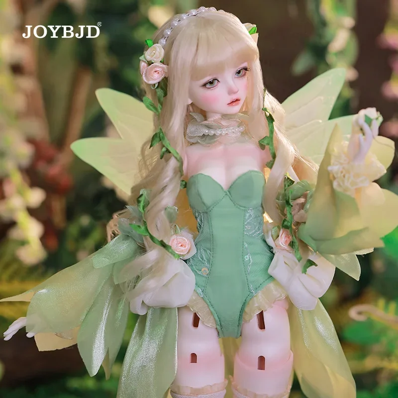 Muñeca Isabella BJD 1/4 Muxi Fantasy Flower Fairy Love Hope Wings perlas collar naranja exquisito artesanía bordado Joybjd