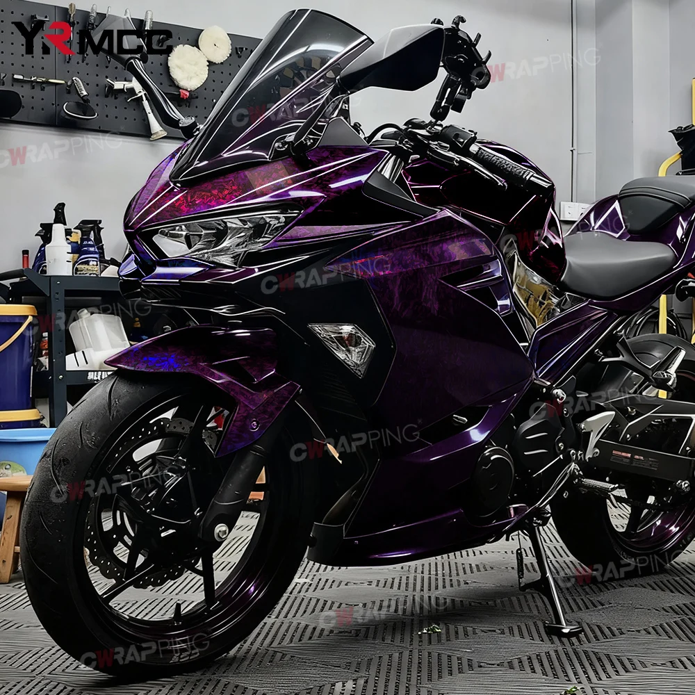 سيارة احباط ألياف الكربون ملصق لامع السيارات التفاف الفينيل سيارة فيلم تغطي مزورة الكربون التفاف دراجة نارية الملحقات #4