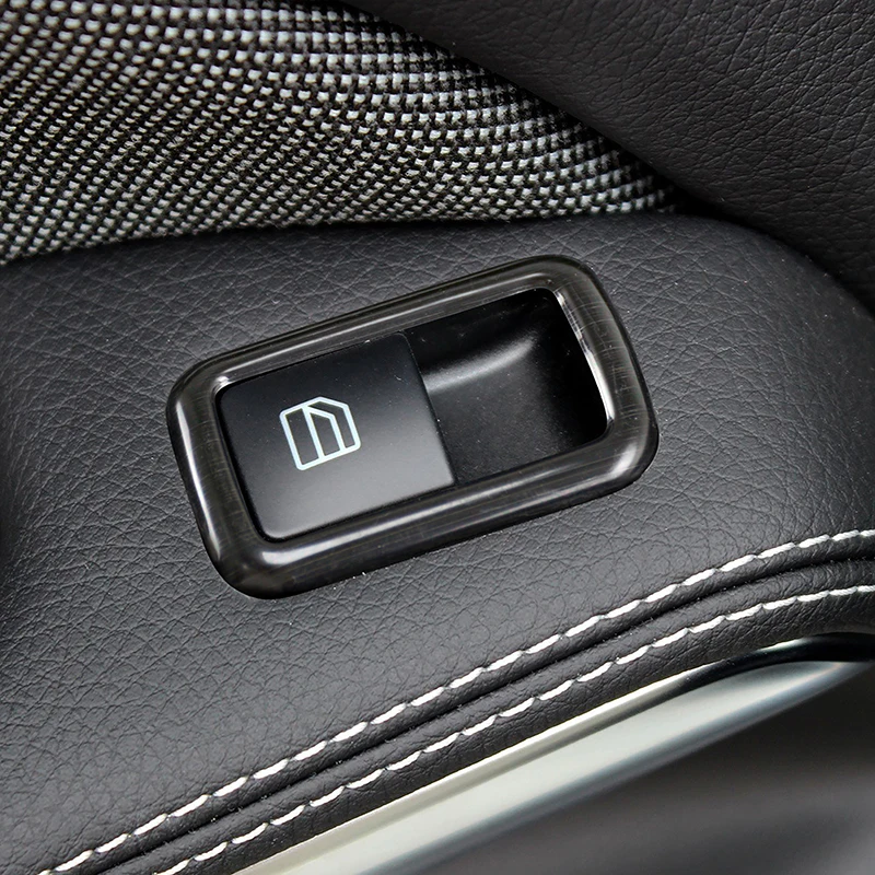 زجاج نافذة السيارة رفع لوحة أزرار الإطار الفولاذ المقاوم للصدأ ملصق لمرسيدس بنز ABC E G CLA CLS GLE GLA GLK ML GL الفئة #3