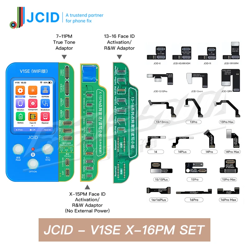 JCID غير إزالة معرف الوجه إصلاح FPC الكابلات المرنة آيفون X XR 11 12 13 14 15 16 برو ماكس إصلاح الوجه دون كابل لحام IC
