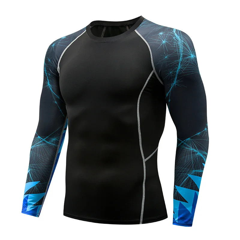 Men's Long Sleeved Sportswear Breathable Quick Drying Training Clothes Sports T-Shirt
