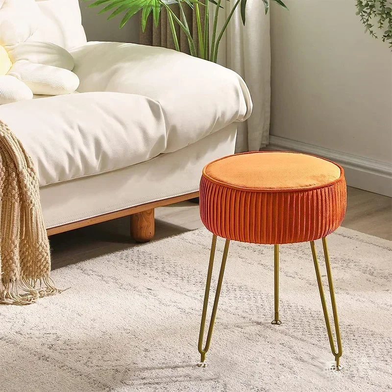 Women’s Makeup Stool Square Soft Bag Dressing Chair Bedroom Vanity Table Stool Simple Makeup Chair
