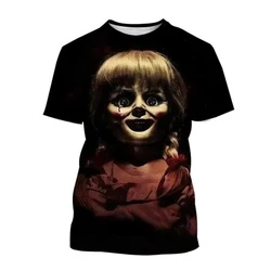 Summer Annabelle 3D Print T-Shirts Streetwear Horror Men Women Fashion Oversized Short Sleeve T Shirt Kids Tees Tops Clothing