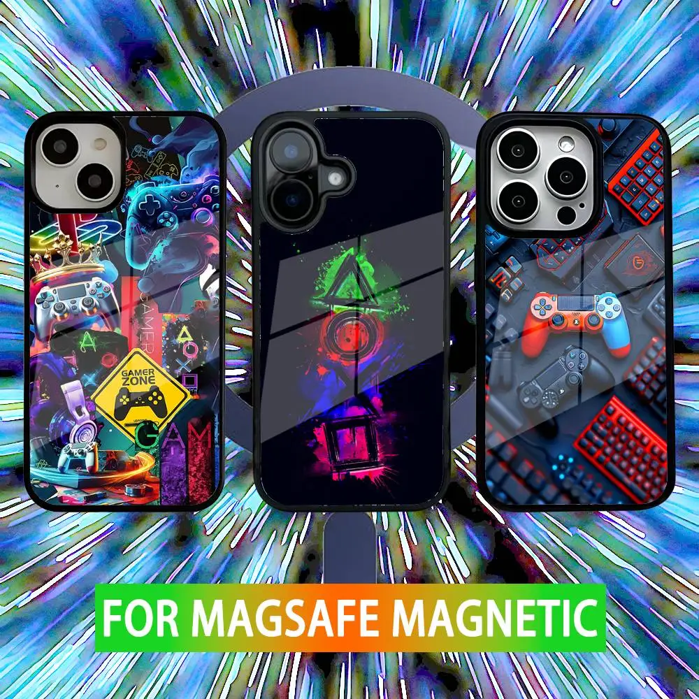 

Game Console Gamepad Phone Case For iPhone 16,15,14,13,12,11,Pro,Max,Plus,Mini,SE New Magsafe Magnetic Wireless Charging
