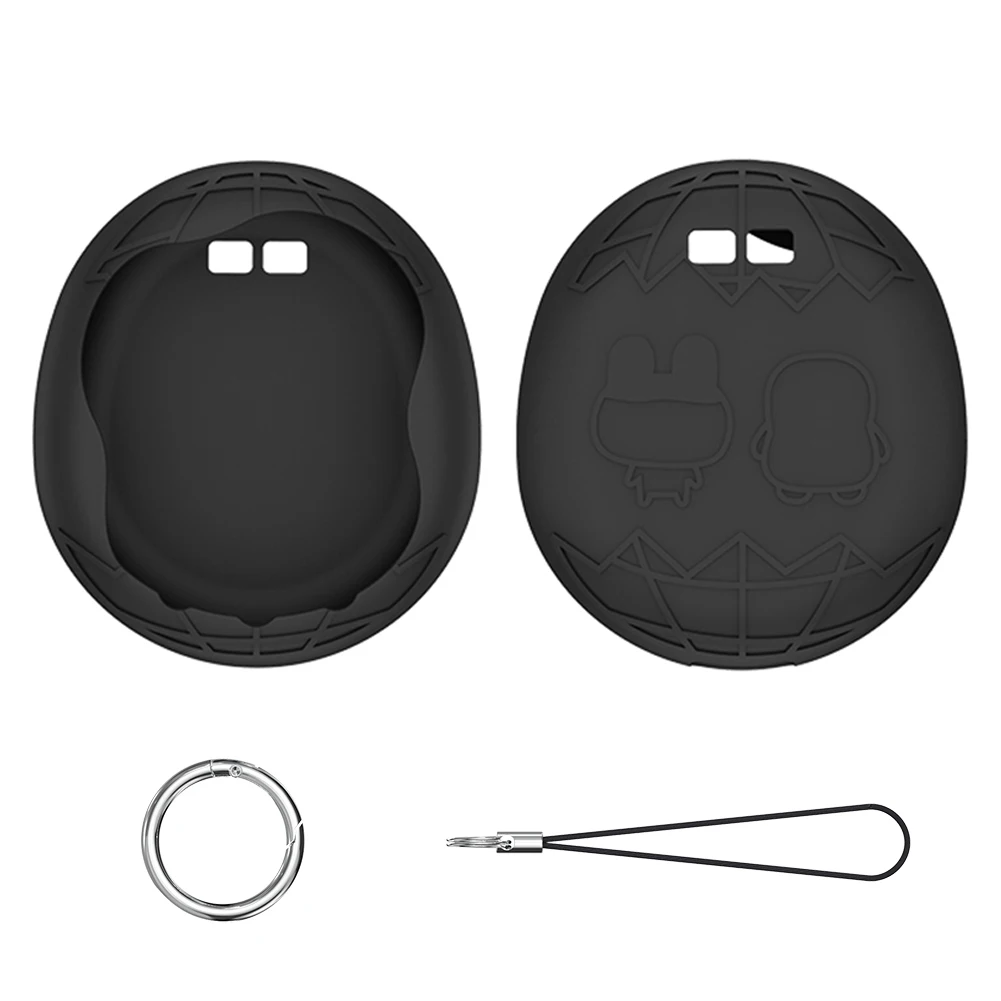 เคสซิลิโคนนิ่มกันน้ำพร้อมสายคล้องป้องกันการตกปลอกหุ้มผิวป้องกันรอยขีดข่วนสำหรับ Tamagotchi