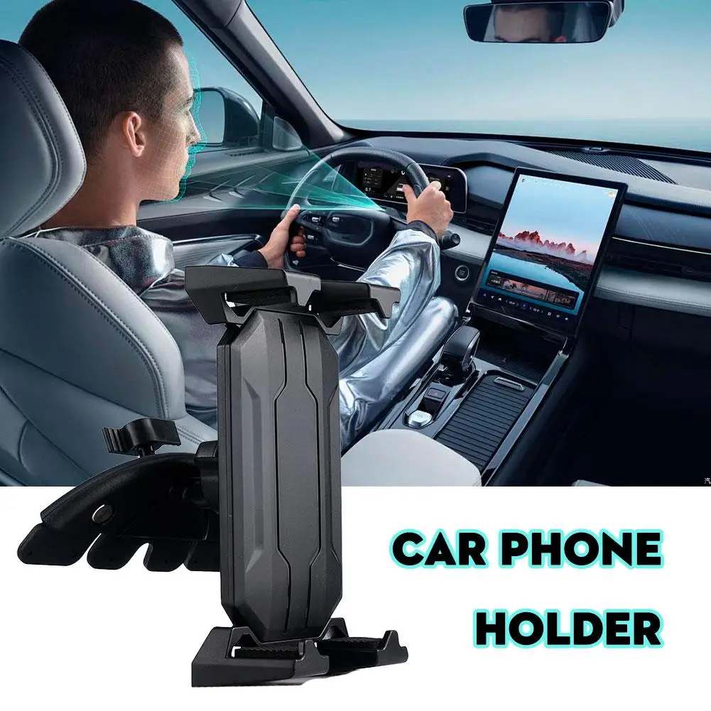 

Car CD Slot Phone Car Mount Holder Stand 2 In 1 Tablet Phone Operation Car Mobile Holder Accessories Interior One-Handed T9O4