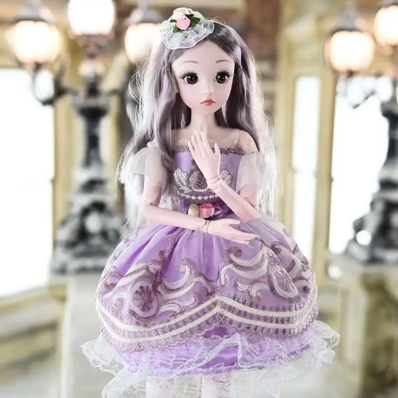 60cm Bjd Doll Fashion Girl 20 Movable Joints Romantic Princess Realistic Baby Dolls For Girls Toys For Children Birthday Gifts