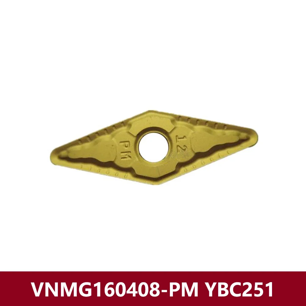 VNMG160408-PM YBC251 Original CNC Lathe Cutter VNMG 160408 PM VNMG1604 VNMG332-PM Carbide Inserts Machine VNMG16 Turning Blade