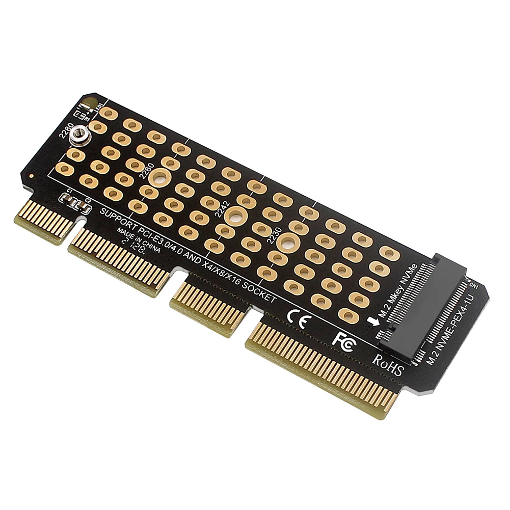 M2 NVME Adapter Card M.2 M-Key Expansion Card SSD To PCIE4.0 M.2 To PCI-E4.0 Converter Support 1U Server for 2230-2280 M.2 SSD