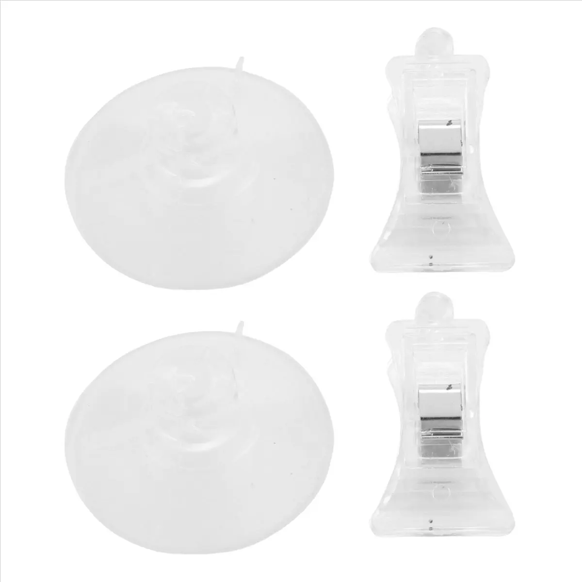 ABZF 2026 2 PCS 47mm Clear Plastic Wall Suction Cup Clip Clamp
