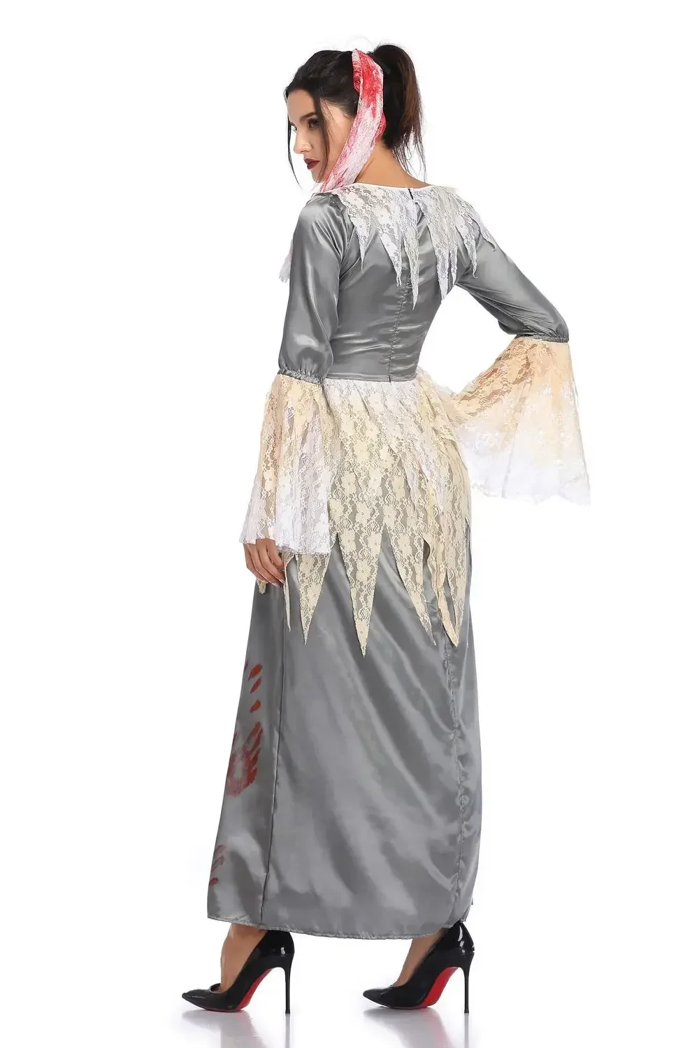 M-xl traje de halloween vampiro sangrento fantasma noiva traje festa de máscaras assustador fantasma noiva