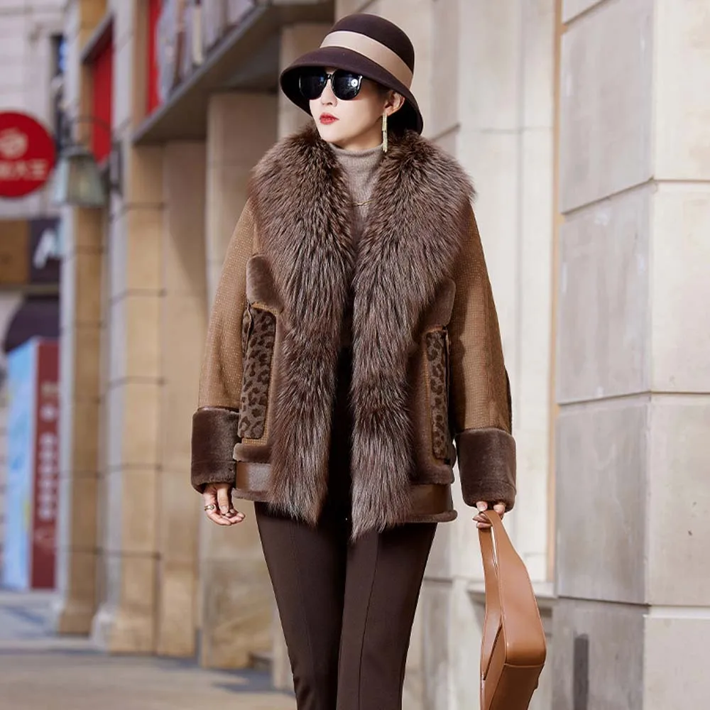 2025, hoge kwaliteit casual bontjas vrouw effen kleur losse jassen street fashion dames nieuwe warme jassen