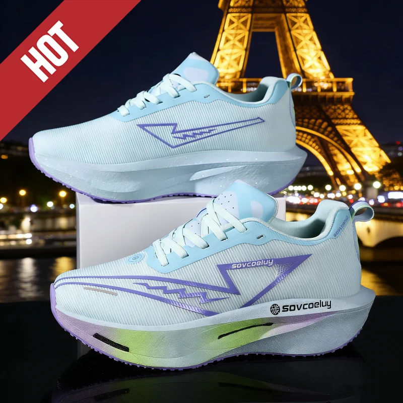 Running Shoes Carbon Board Speciality Marathon Men Sports Breathable Lightweight Women's Comfortable Athletic Nonskid Sneakers
