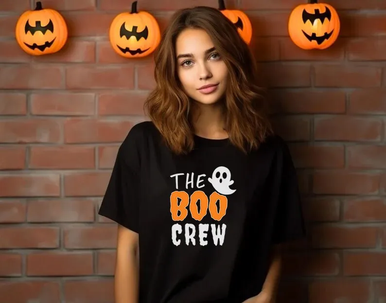 The Boo Crew T Shirt Halloween Spooky Season All Sizes Matching Trick or TreaT Kids