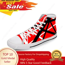 Van EVH 5150 STRIPES Halen Harajuku Lightweight Cloth 3D Print High Top Canvas Shoes Men Women Casual Breathable Sneakers