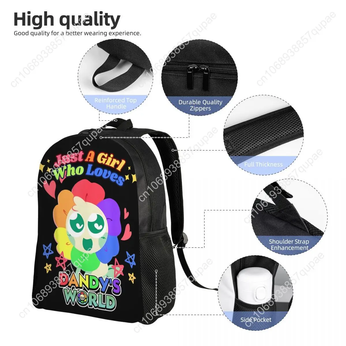 Just A Girl Who Dandy's World Casual Backpack Sports High School Hiking Travel Daypack Men Women Laptop Computer Shoulder Bag