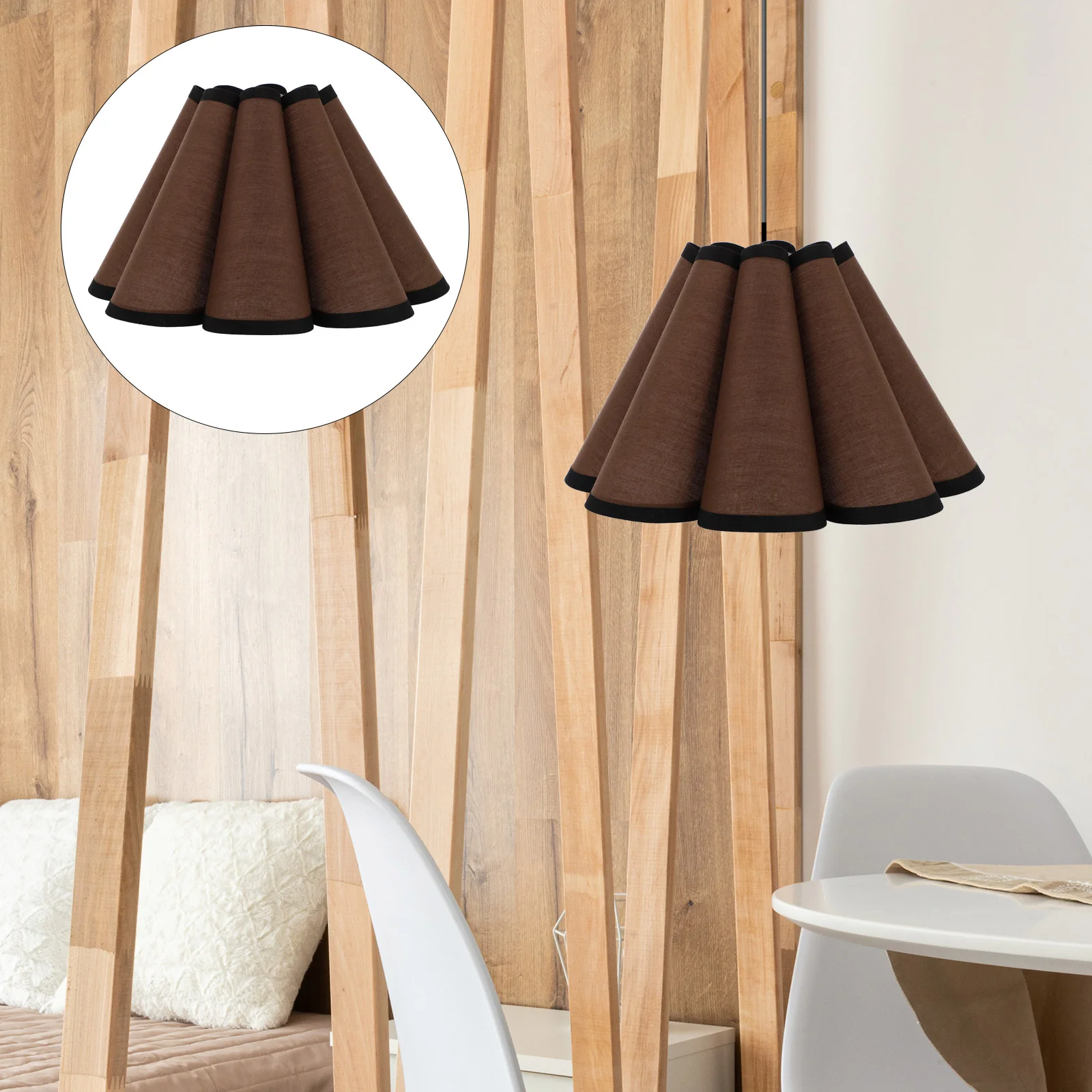 Petal Lampshade Flower Cloth Cover High Lamp Decor Quality Retro Pleated Design for Hanging Floor Bedside Lamps s