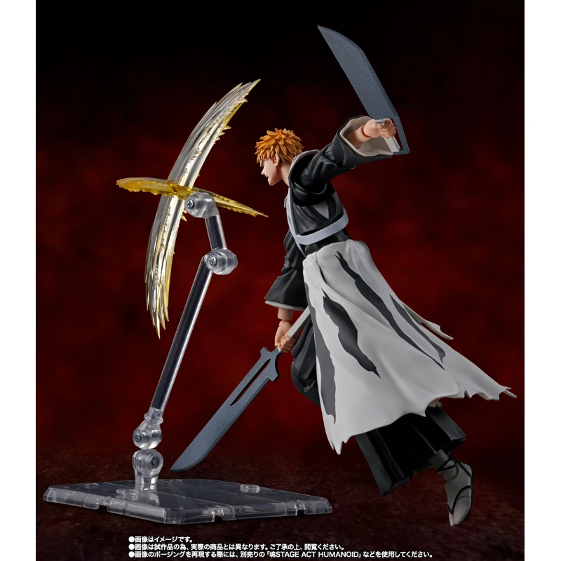 In Magazzino Bandai SHFiguarts SHF Kurosaki Ichigo Dualzangetsu BLEACH Anime Action Figure Giocattolo Regalo Modello Collezione Hobby