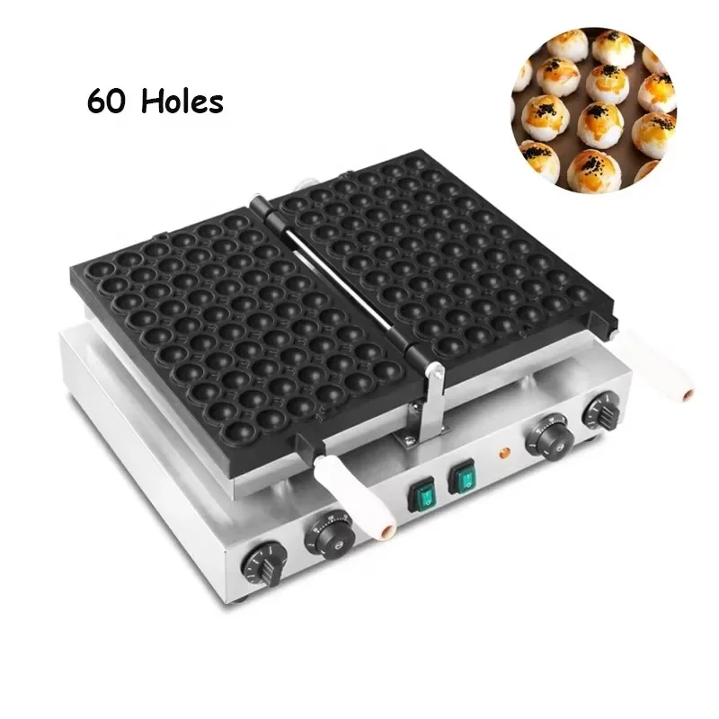 Machine à Snack Électrique 110V 220V, Boule Takella Ronde, 60 Trous, pour Gâteau Éponge pour Bébé