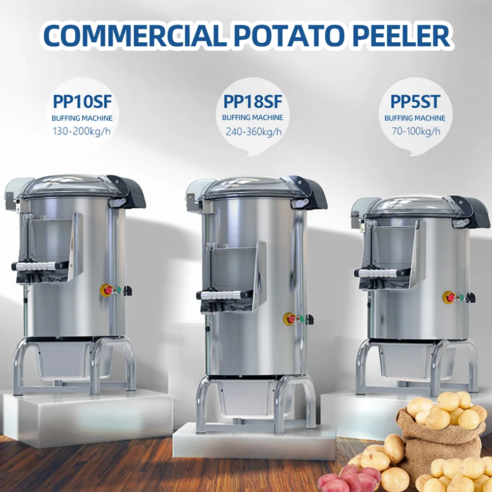 Fully Automatic Stainless Steel Potato Peeling Machine Commercial Potato Vegetable Peeling Cleaning Machine