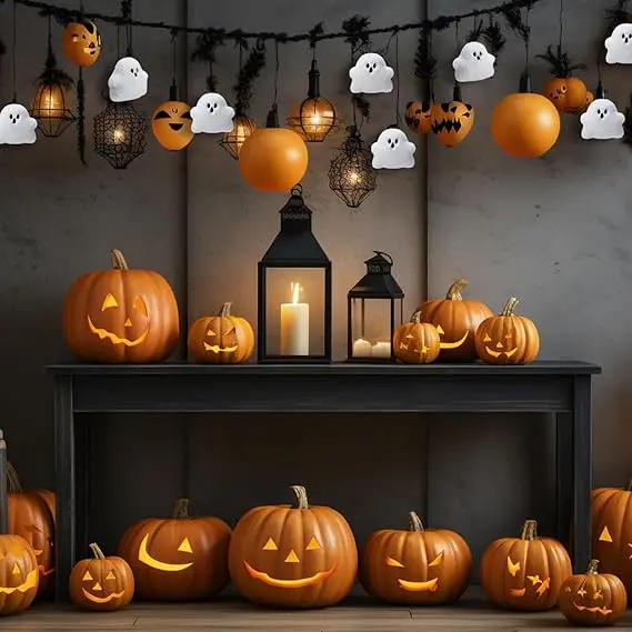 15 pçs mini fantasma animal de pelúcia halloween brinquedos de pelúcia pequeno diabo fantasma chaveiros de pelúcia adequados, decorações de festa de halloween