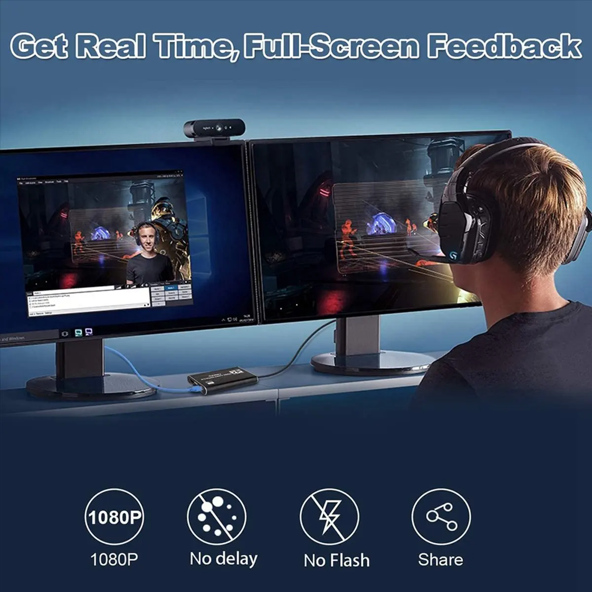 

【Some】2X Audio Video Capture Card, 4K USB 3.0 Capture Adapter Video Converter for Gaming Streaming Live Broadcast Video