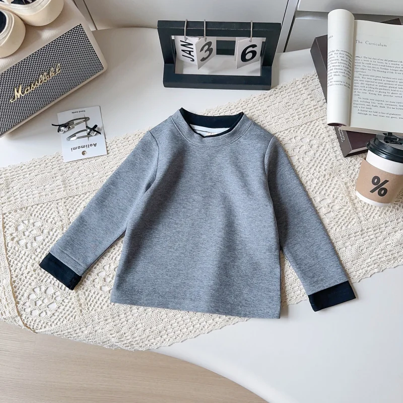 

Girls' Korean Style Outfit Spring and Autumn New Fashionable Baby Girl Vest Base Shirt Long Pants Three-Piece Set