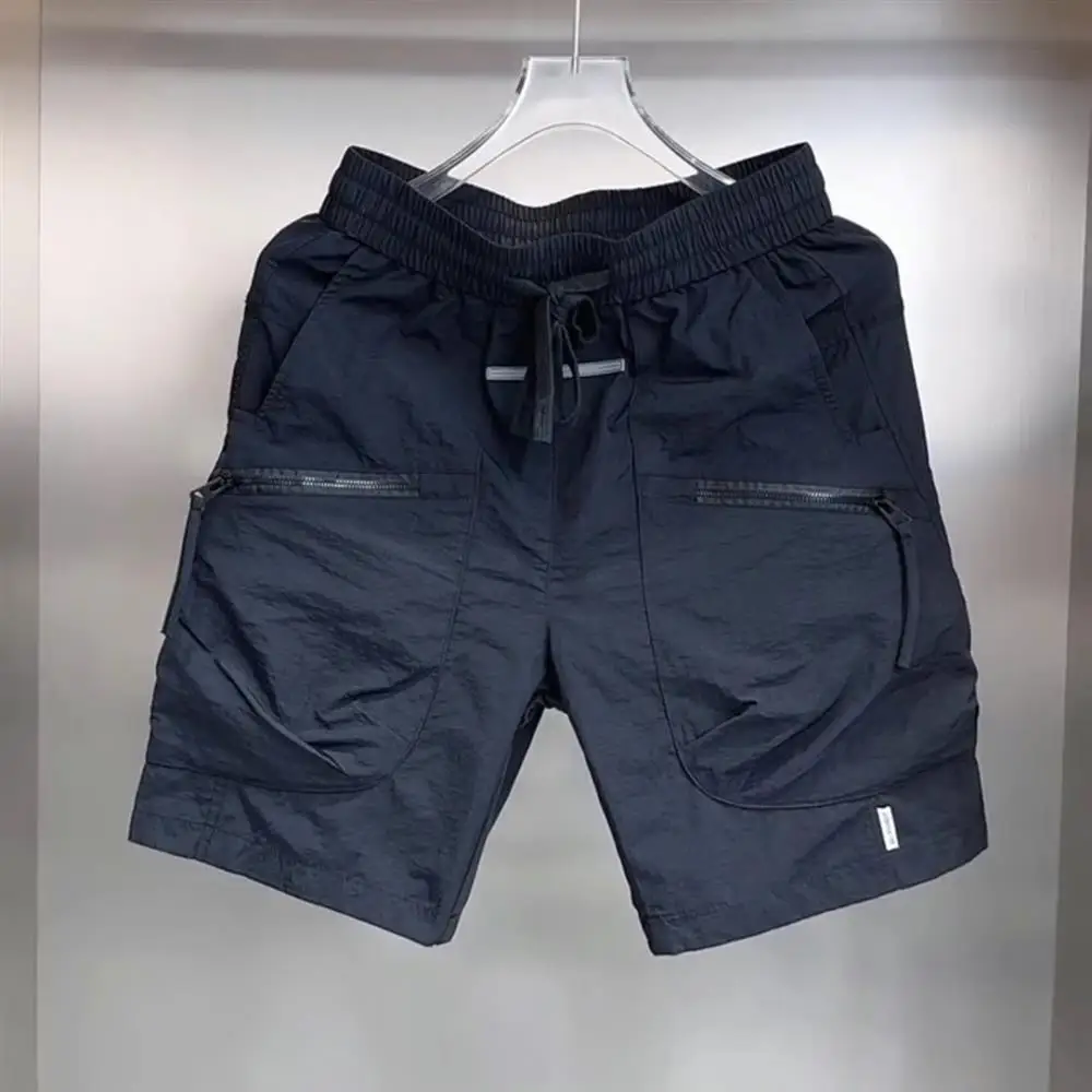Qui Dry Four-Way Workwear orts Men's Loose Couple Thin Beach Five-Part Mid-Pants Summer New Sle Casual Straight Leg Pants