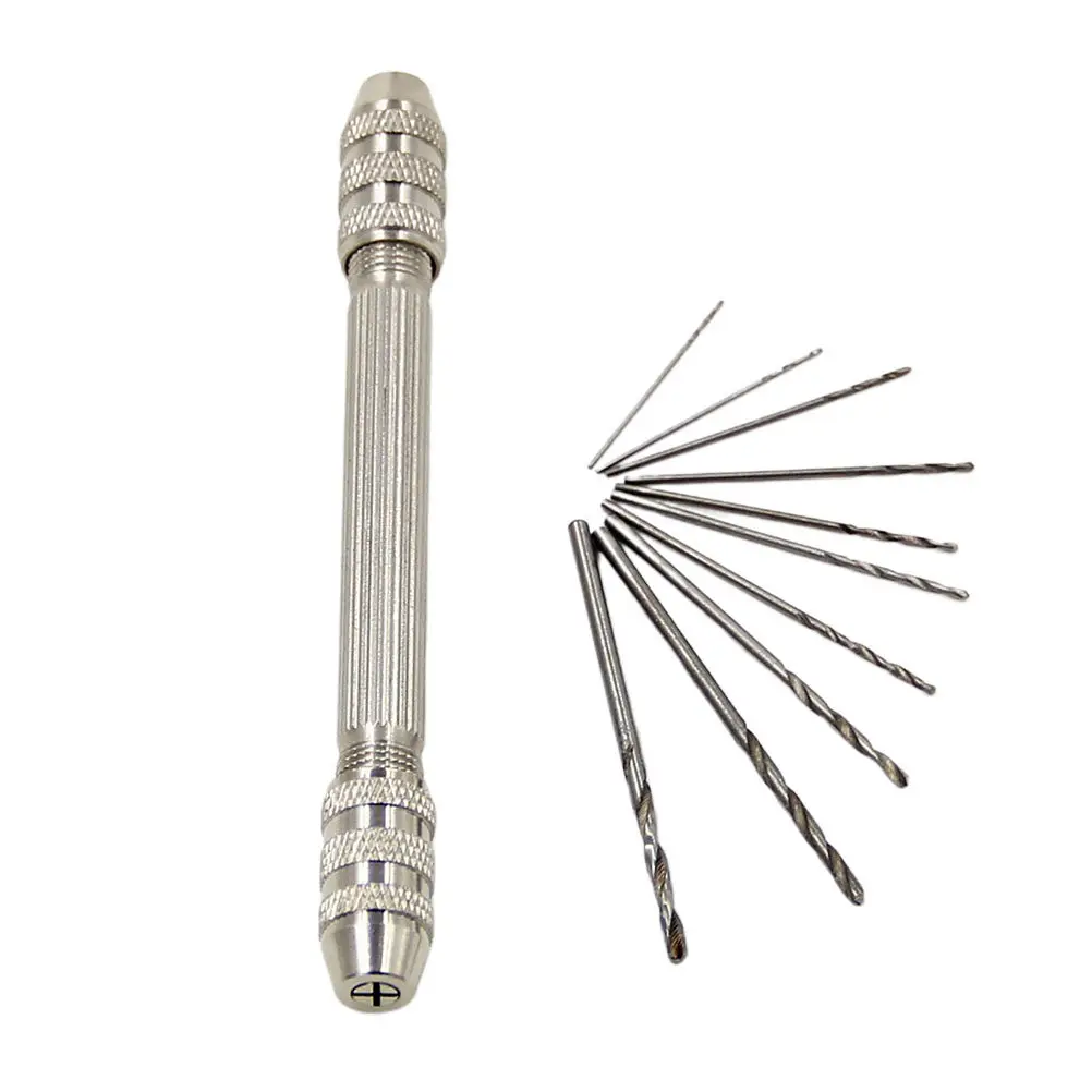 

1Pcs Durable Double Heads Hand Drills Set Easy Storage Carry Practical Hole Puncher Woodworking Tools Home Hand Drills