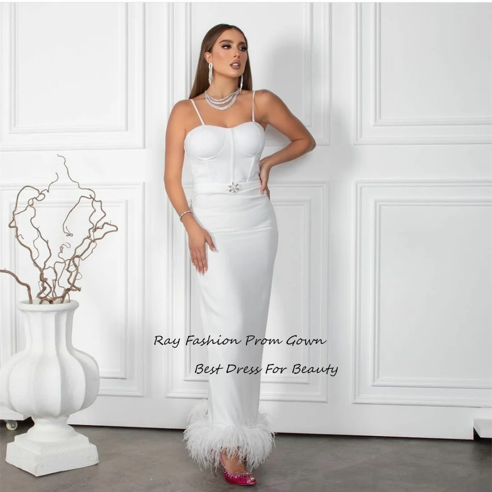 

Ray Fashion Straight Prom Dress Sweetheart With Spaghetti Straps For Women Formal Occasion Gowns فساتين سهرة Saudi Arabia