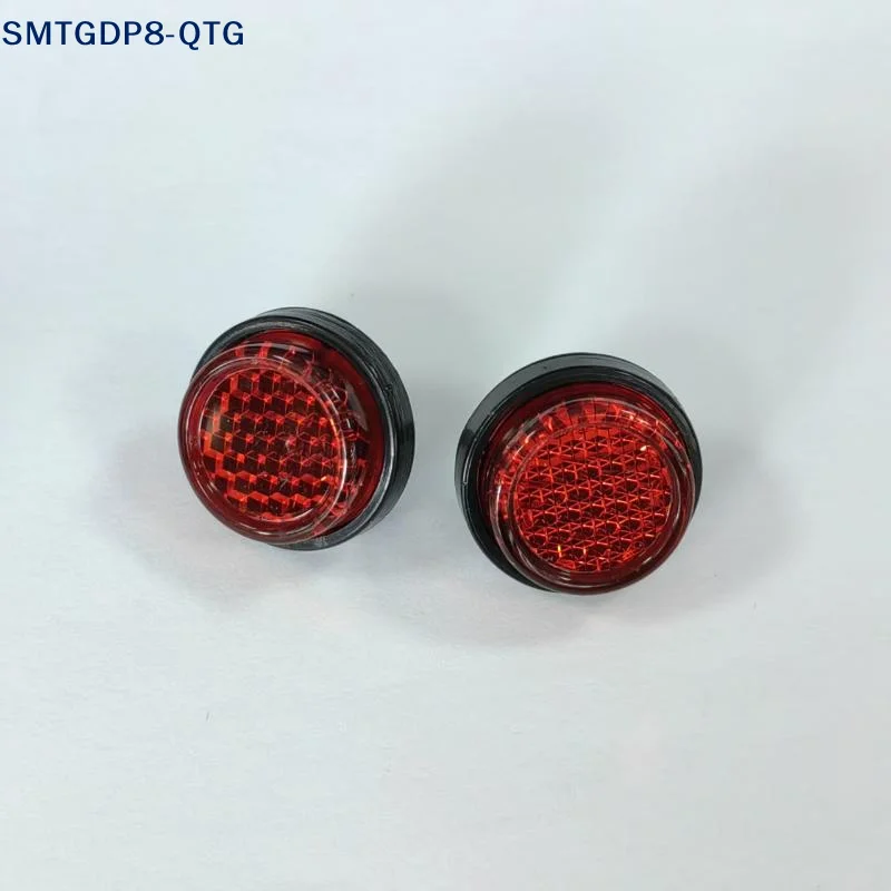 2Pcs Self-Adhesive Red Vintage Circular Reflectors 25mm For Bicycles Motorcycles Scooters Rear Fenders Trailer Fences Door Posts