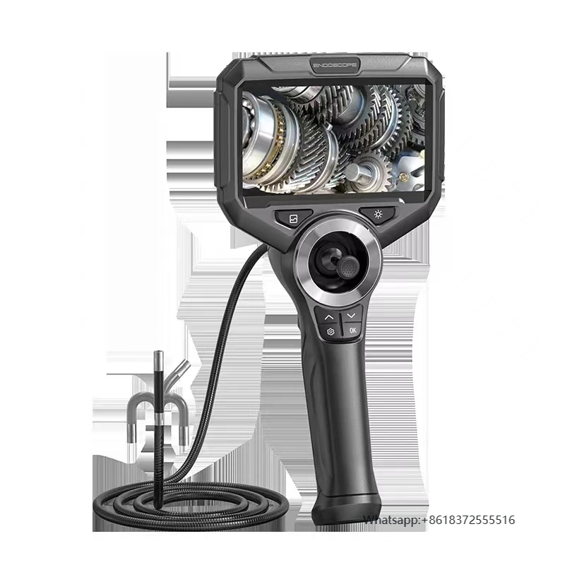 

da6mm 720 Degrees All Way Steering Industrial Endoscope for Car Pipe Inspection Sewer Camera Borescope With 5 Inch HD Scree