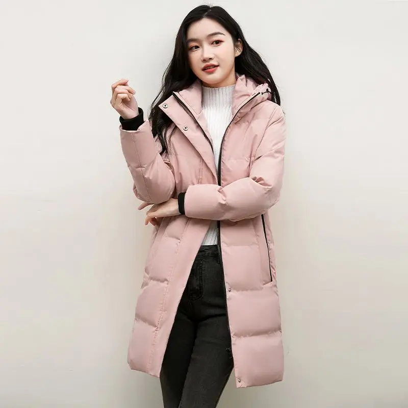 2023 New Women Down Cotton Coat Winter Jacket Female Mid Length Version Parkas Warm Thick Fashion Outwear Fashion Overcoat