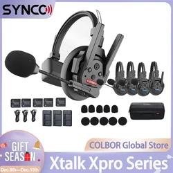 SYNCO Xtalk Xpro Series 2.4GHz Wireless Intercom System Free Noise Reduction Intercom Headset for Filmmaking Broadcast