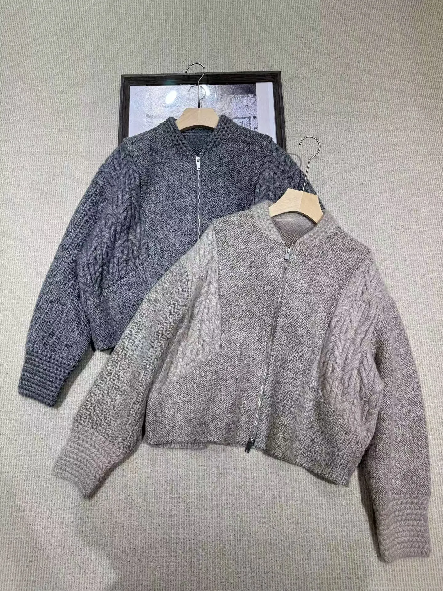 Women's 2026 Winter Lapel Knit Wool Sweater Top