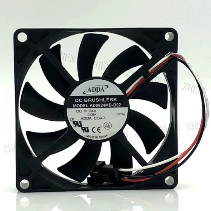 Y    1 PCS New for  ADDA AD0824MB-D92 DC24V 0.09A 3-Pin Cooling fan # QW.