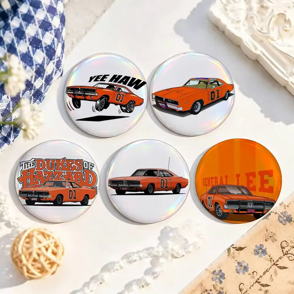General Lee 01 Dukes Of Hazzard  25mm 32mm 44mm 58mm Anime Badges Brooches DIY Pins Decorations Birthday Gifts