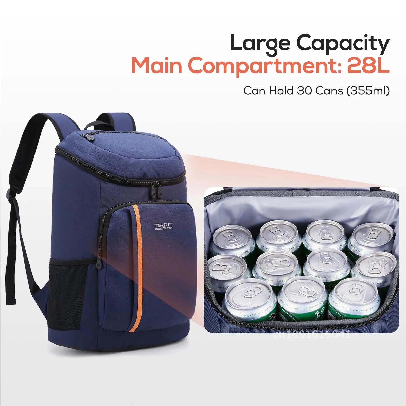 30 liter Thermal Backpack TOURIT Beer Cooler bag Waterproof Insulated Bag Travel Beach Leak-proof Food Storage lunch Bag