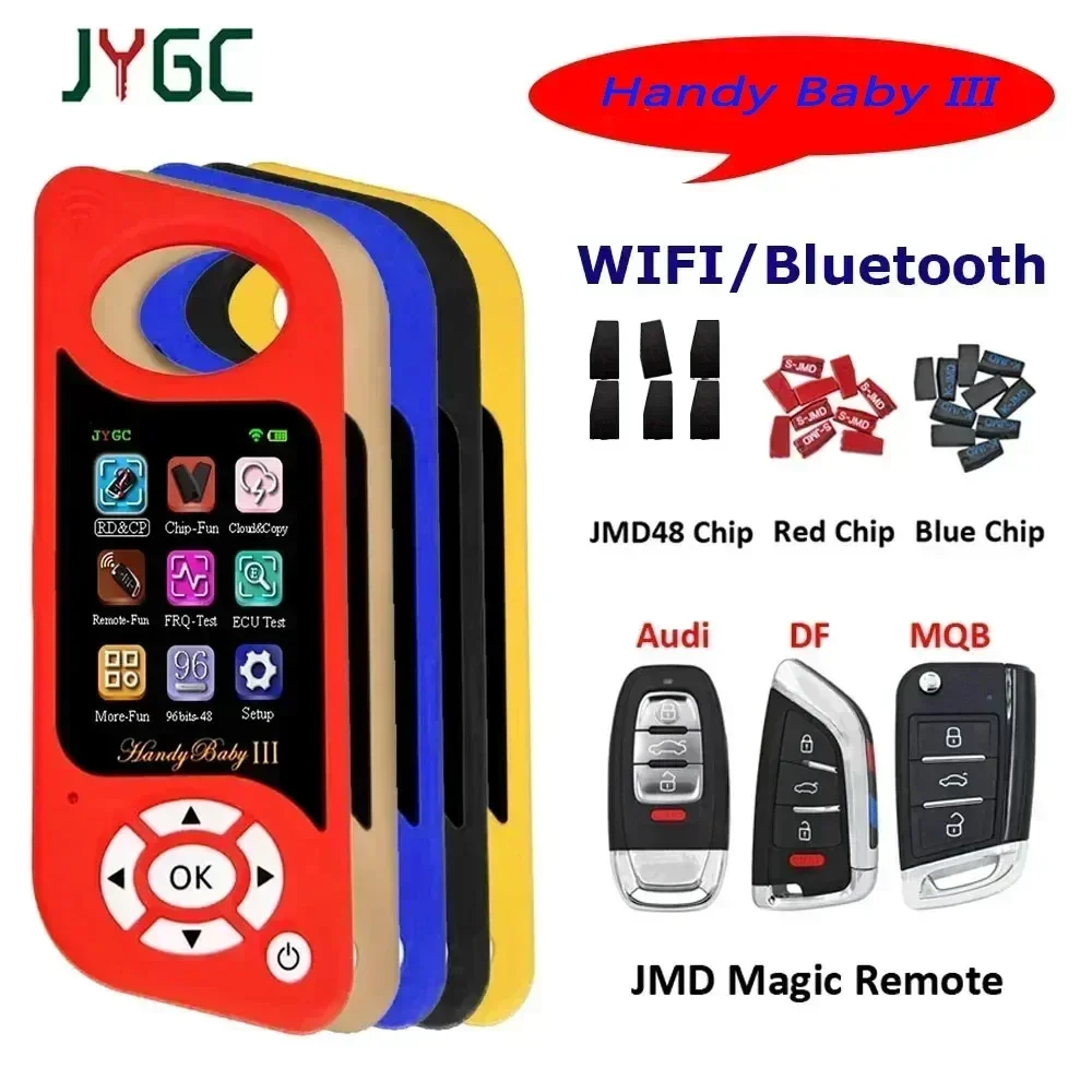 2024 Newest JMD Handy Baby III Handhold Car Key Copier Auto Key Programmer for 4D/46/48/G/KING/Red Chip Copy 96bit 48 Chip A+++