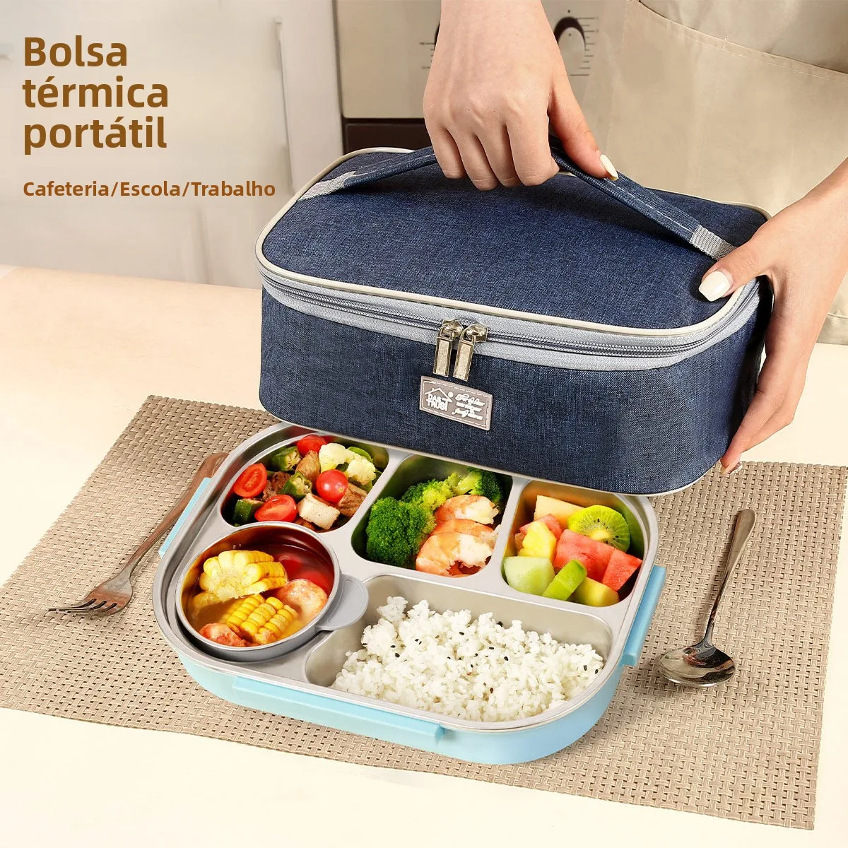 厚みのある手持ちランチボックスバッグ学生テイクアウトフラットパック大型食事バッグ防水弁当バッグ断熱食品キャリア