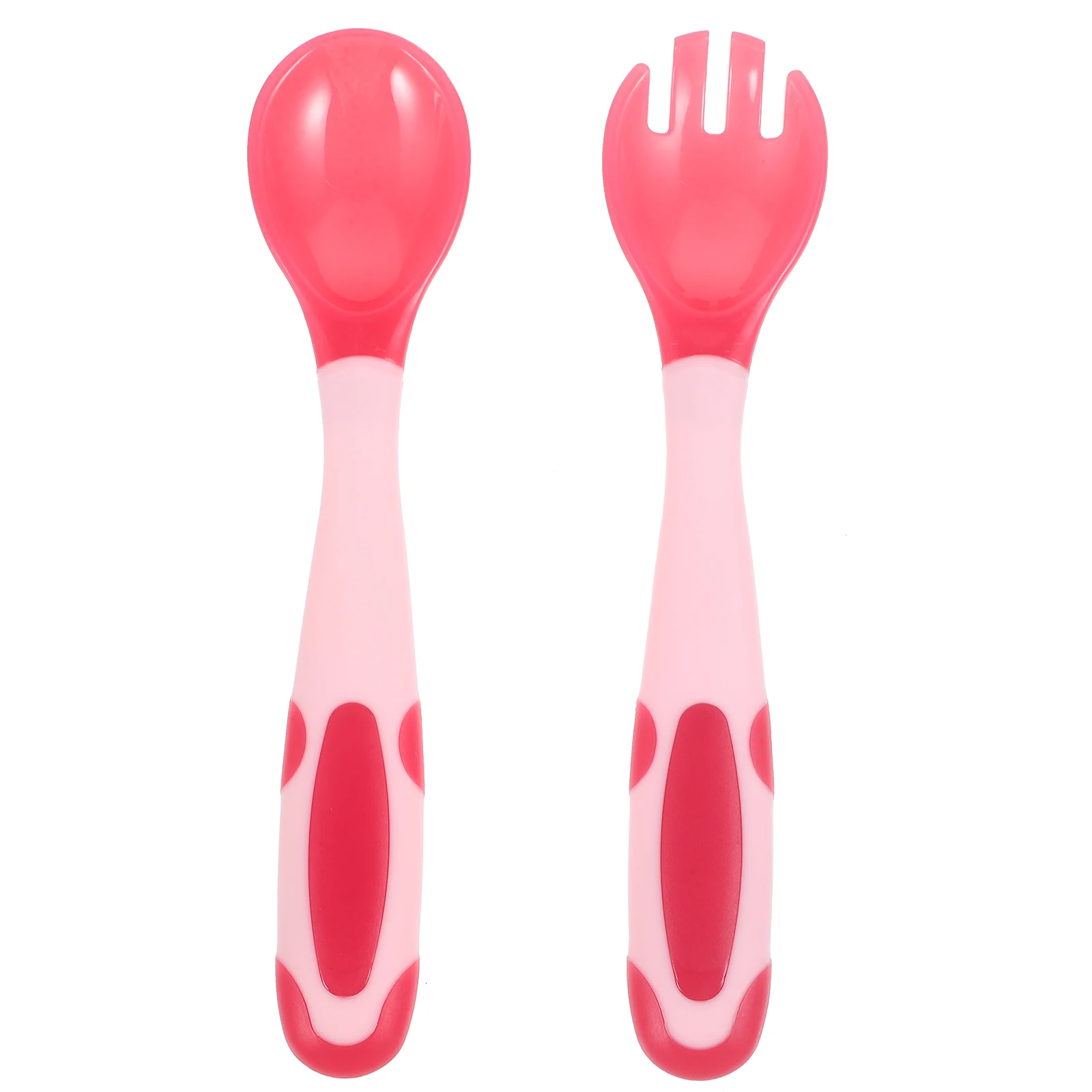 

Flexible Baby Toddler Cutlery Training Utensils Bendable Soft Silverware Kids Lightweight Portable Safe Material Bright Color