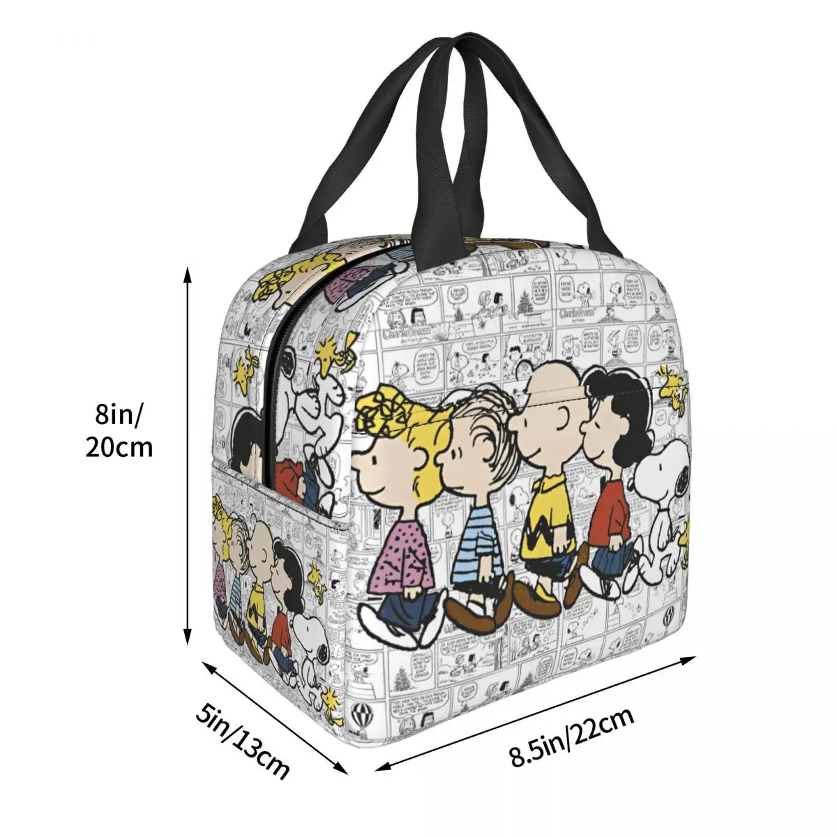 Snoopy Graffiti Lunch Bag Office Lunch Box For Adult Aesthetic Print Thermal Lunch Bags Waterproof Cooler Bag