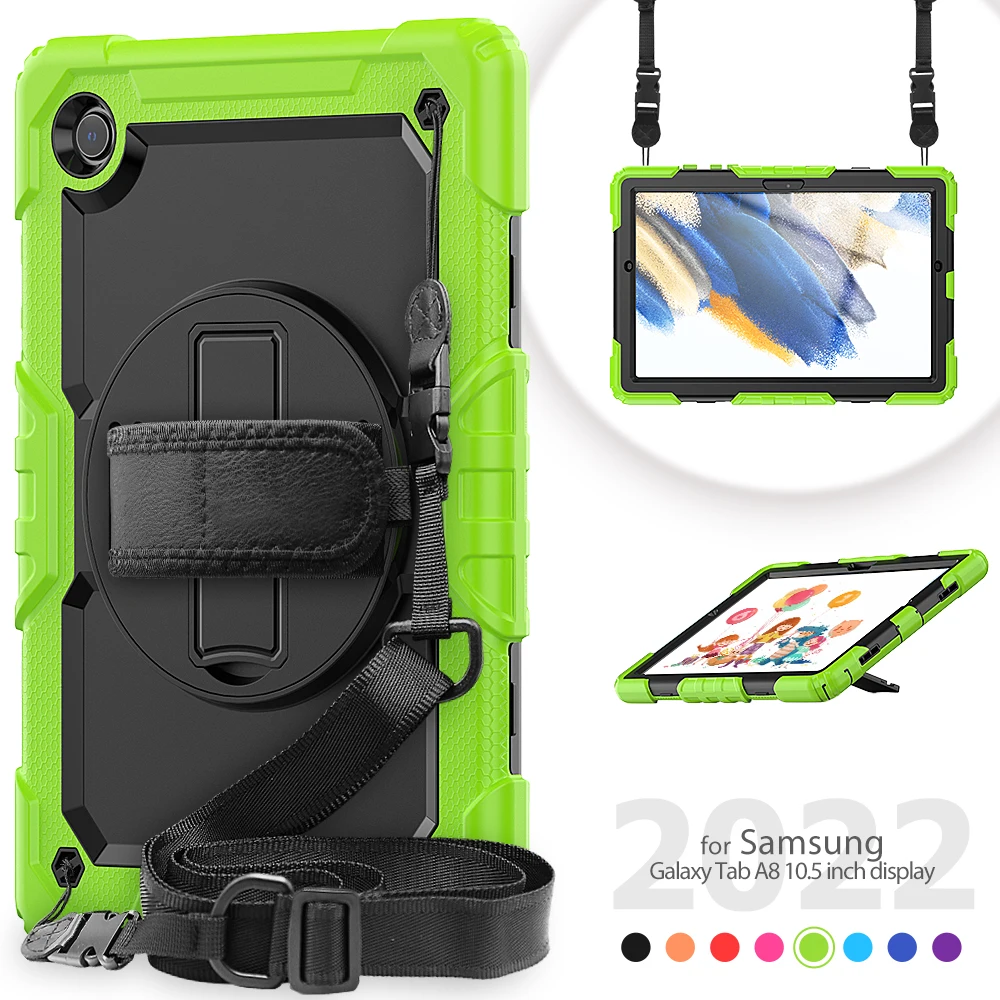 

Case For Samsung Galaxy Tab A8 10.5" X200 X205 2021 Cover Shockproof Rugged Duty Tablet Case For Samsung SM-X200 SM-X205 Cover