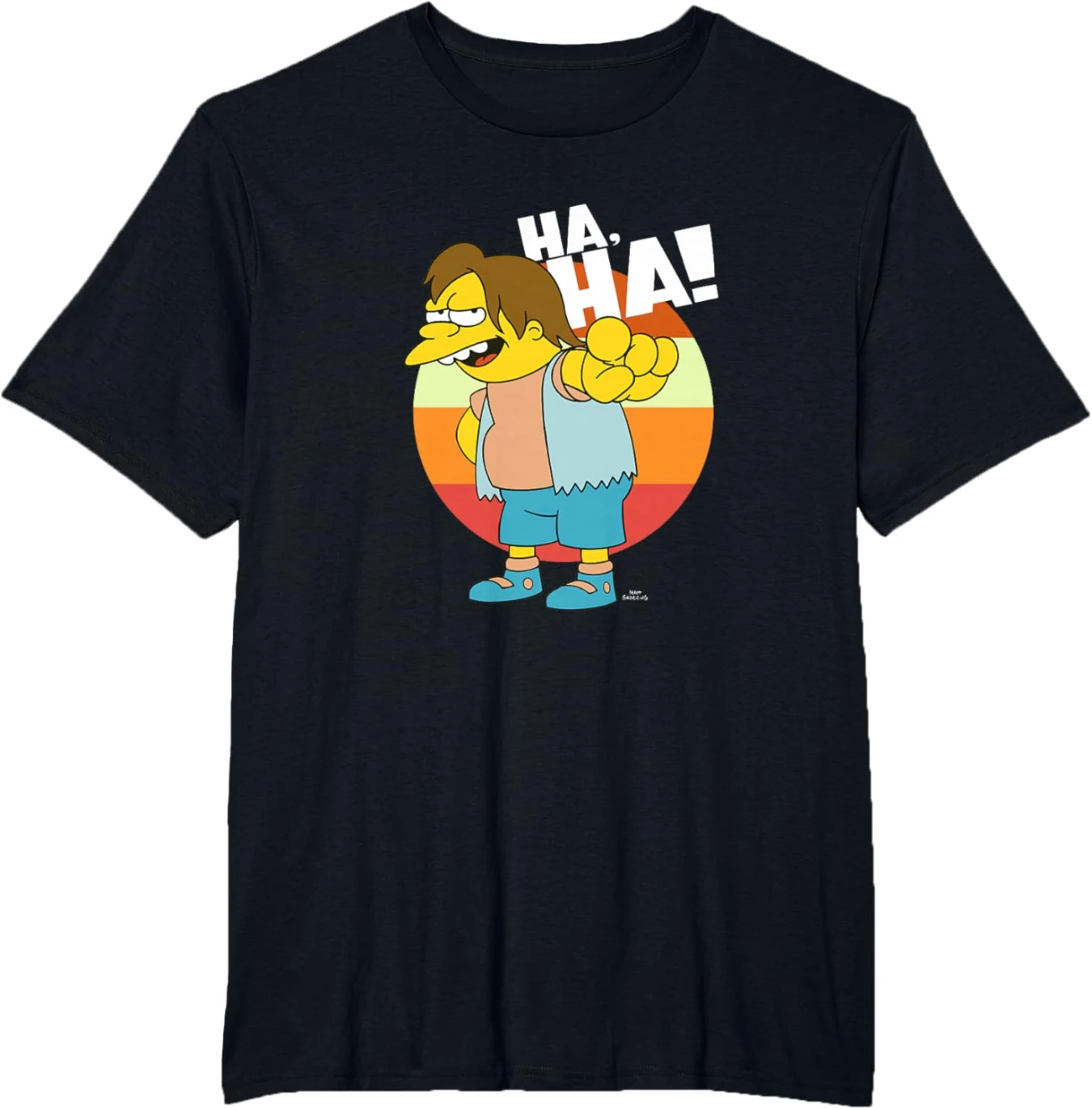 The Simpsons Nelson HAHA T-Shirt S-4XL T-Shirt Santa Tee Lustiges Grafik-T-Shirt Retro