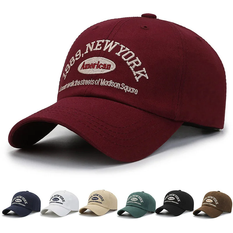 Embroidery 1989 New York Baseball Hats Washed Cotton Cap For Men Women Adjustable Snapback Caps Baseball Cap Letter Dad Hat Hot