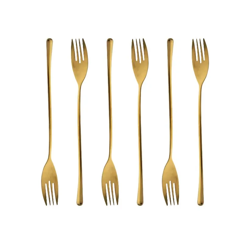 

Stainless Steel Retro Series Fork Set, Tableware, Steak, Dessert, Fruit, Formal Dining, Dim Sum, Old Fashioned, 6Pcs