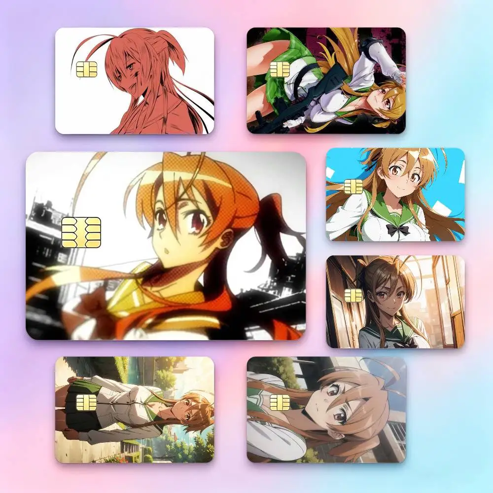 H-Highschool of the Dead R-Rei Miyamoto Kreditkarten-HD-Aufkleber, Spielkarten-Aufkleber, kleiner Chip, wasserfester Aufkleber, Geschenk