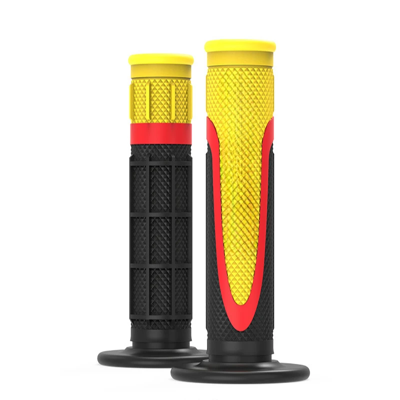 

Scooter Motorcycle Modified Handlebar Grip Three-Color Handlebar Cover Off-Road Motorcycle Rubber Anti-Slip Handlebar Cover